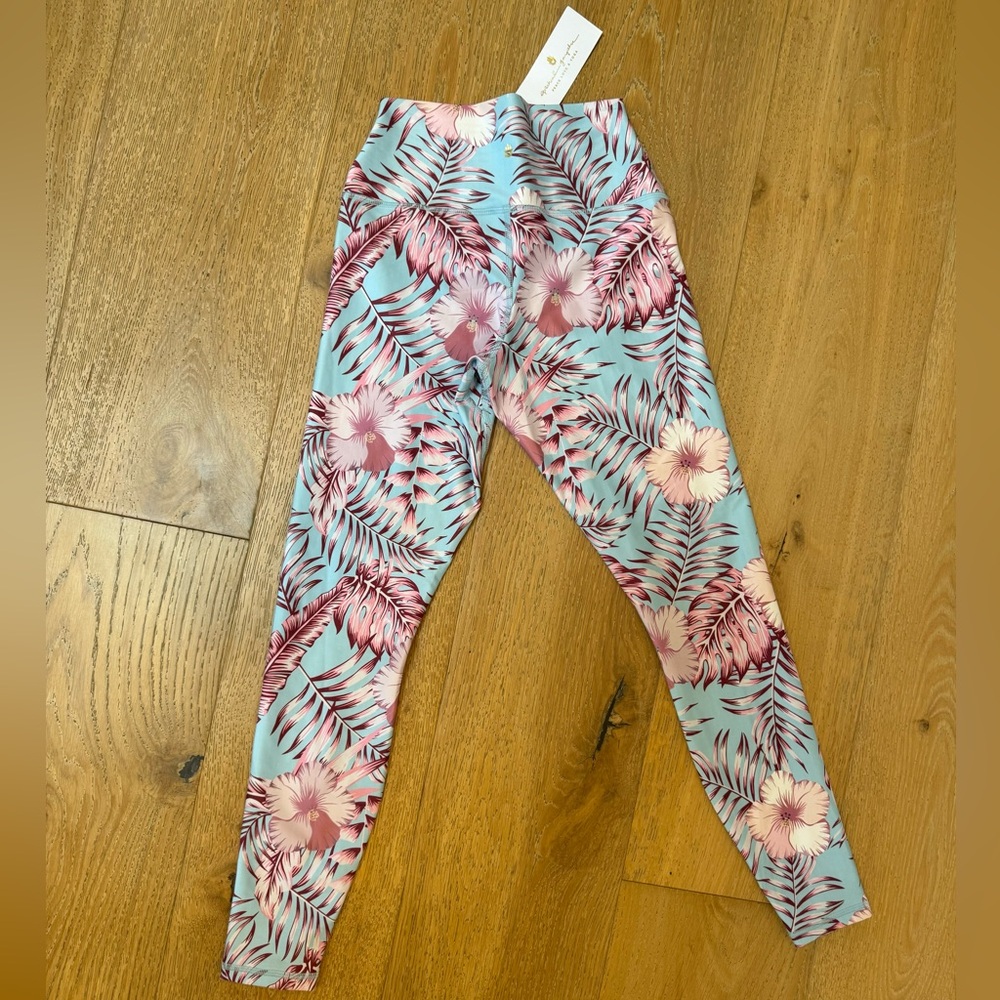 Spiritual Gangster Tropical Hawaiian Print Legging